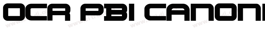ocr pbi canonique pb字体转换